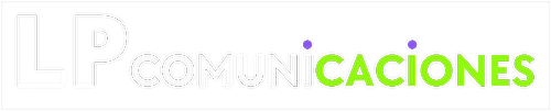 Logo oficial de LP Comunicaciones, servicios de telefonía y soporte móvil.